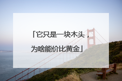 它只是一块木头，为啥能价比黄金